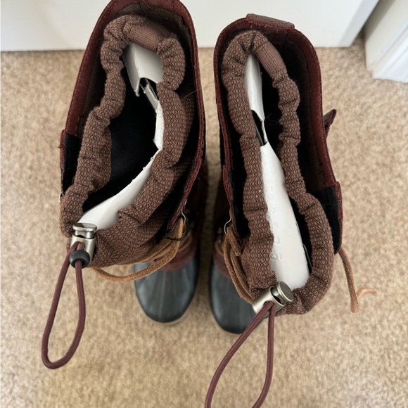 Sorel Conquest Carly II Leather Lace Up Snow/Winter Brown Boots SZ 6 - Picture 6 of 7